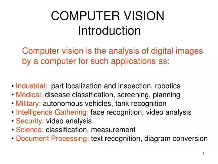 computer vision introduction