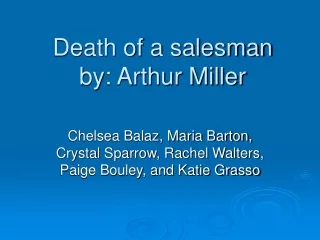 Death of a salesman by: Arthur Miller