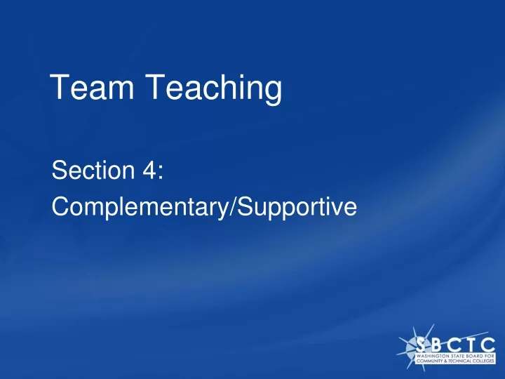 team teaching