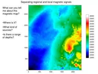 Separating regional and local magnetic signals