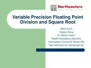 Variable Precision Floating Point Division and Square Root