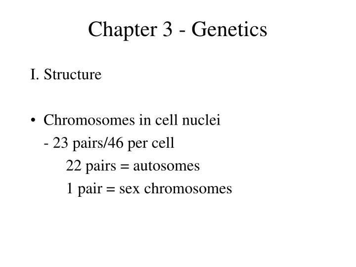 chapter 3 genetics