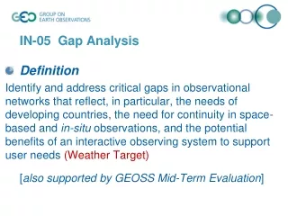 IN-05  Gap Analysis Definition