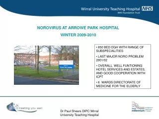 NOROVIRUS AT ARROWE PARK HOSPITAL WINTER 2009-2010