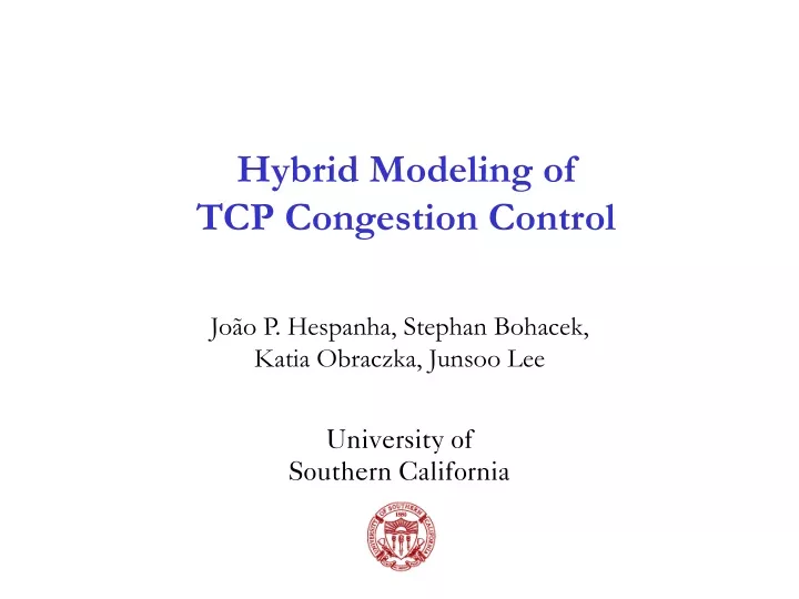 hybrid modeling of tcp congestion control