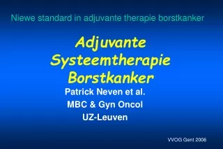 Adjuvante Systeemtherapie Borstkanker