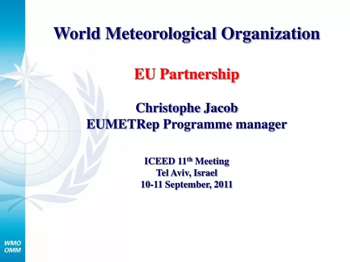 world meteorological organization eu partnership