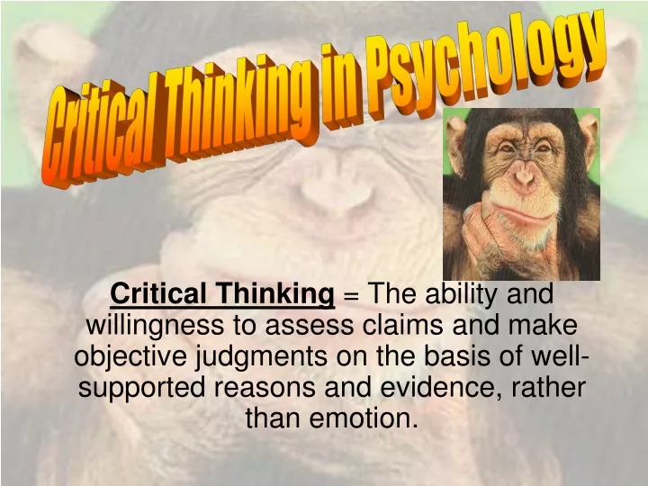 critical thinking in psychology