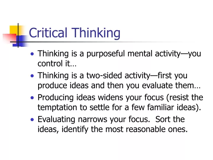 critical thinking