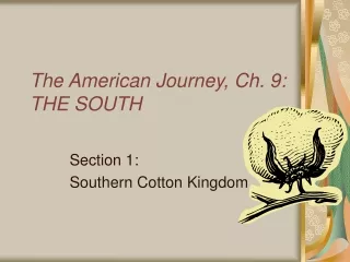 The American Journey, Ch. 9: THE SOUTH