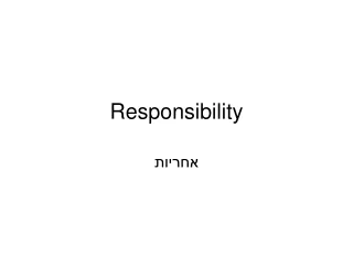 Responsibility