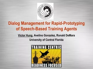 Dialog Management for Rapid-Prototyping of Speech-Based Training Agents