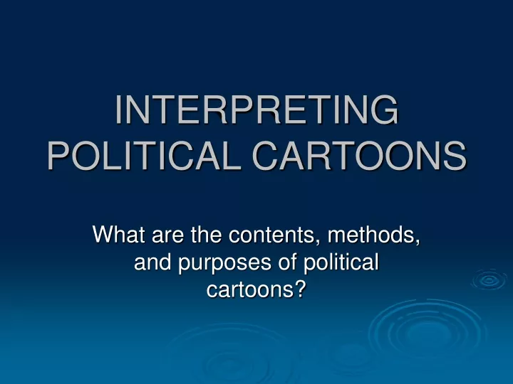 interpreting political cartoons