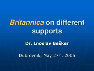 Britannica on different supports