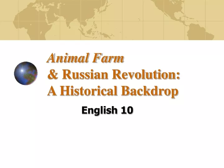 animal farm russian revolution a historical backdrop