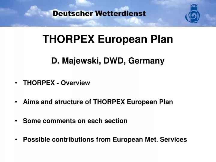 thorpex european plan d majewski dwd germany