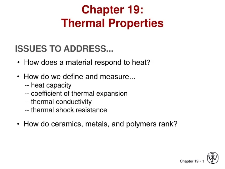 chapter 19 thermal properties