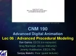 Mastering Procedural Modeling for Digital Animation - slide 1