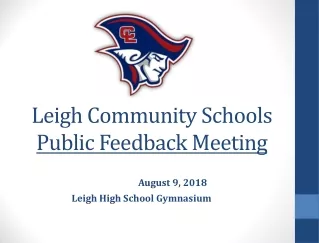 Leigh Community Schools  Public Feedback Meeting