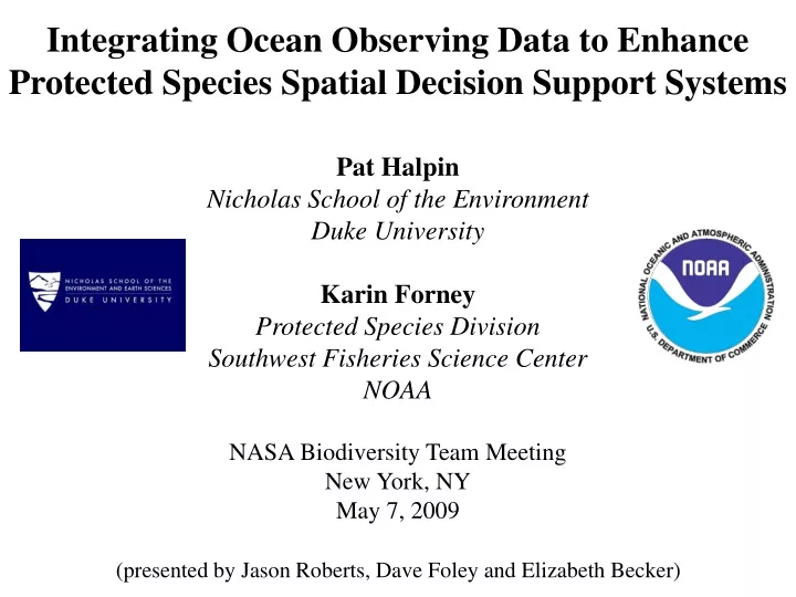 integrating ocean observing data to enhance