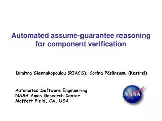 Automated assume-guarantee reasoning  for component verification