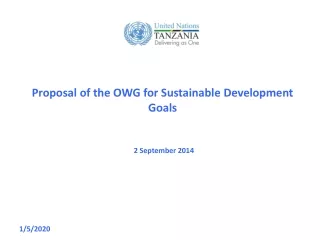 Proposal of the OWG for Sustainable Development Goals