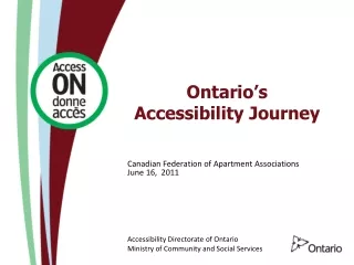 Ontario’s Accessibility Journey