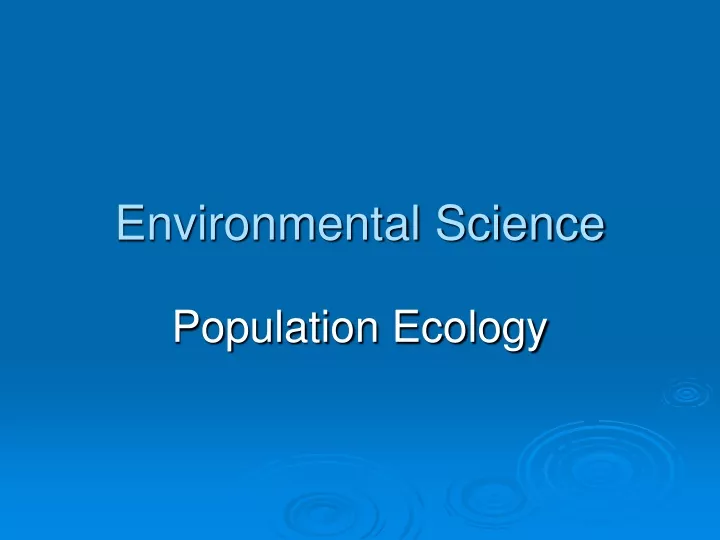 environmental science