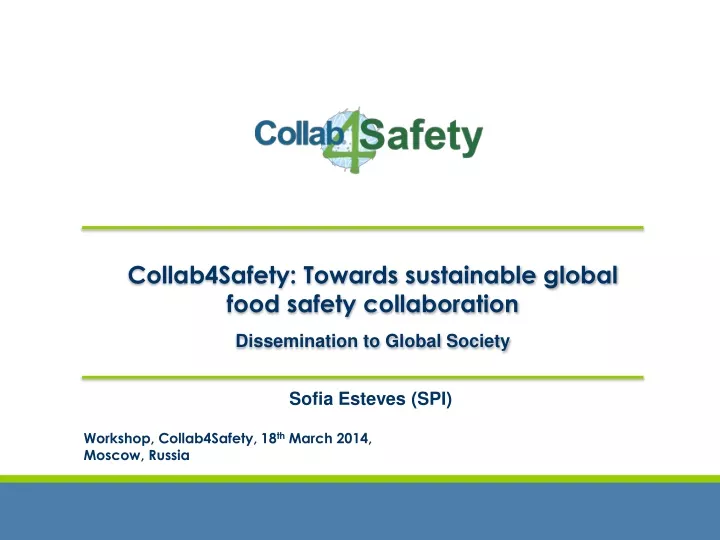 collab4safety towards sustainable global food