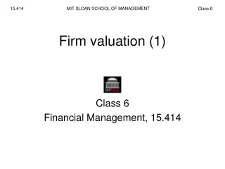 Firm valuation (1)