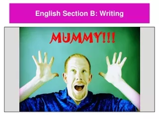 English Section B: Writing