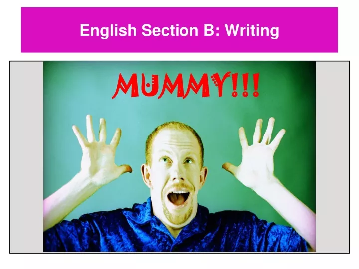english section b writing