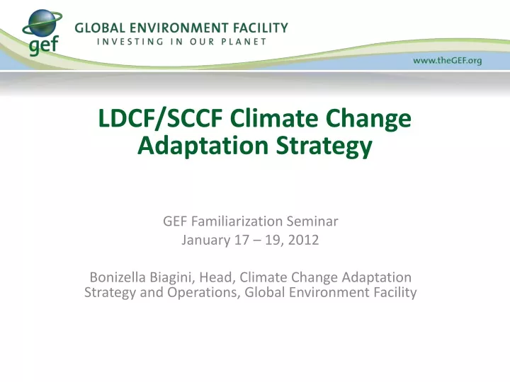 ldcf sccf climate change adaptation strategy
