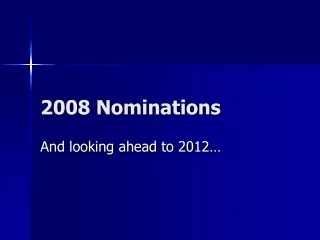 2008 Nominations