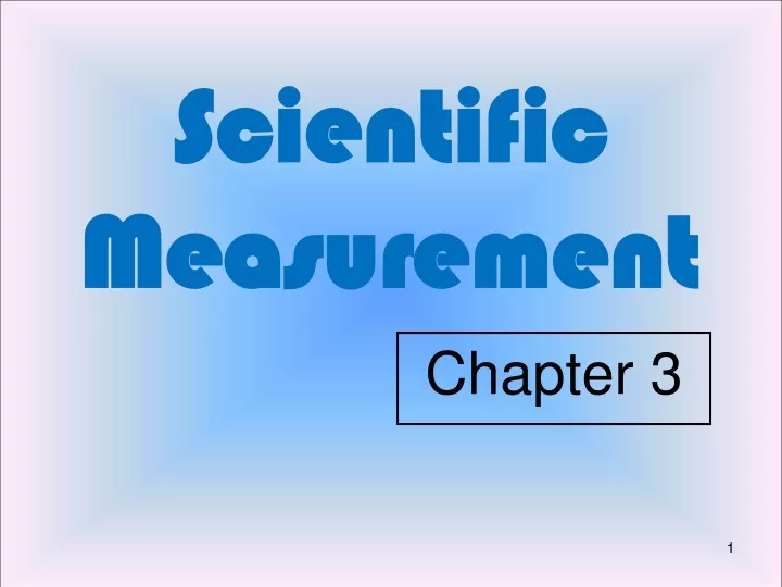 scientific measurement