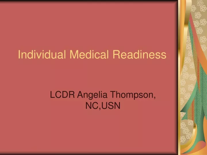 individual medical readiness