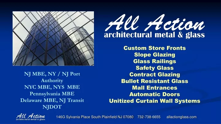 custom store fronts slope glazing glass railings