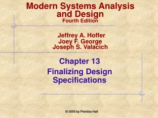 Chapter 13  Finalizing Design Specifications