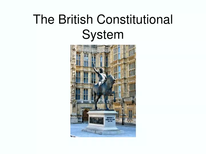 the british constitutional system