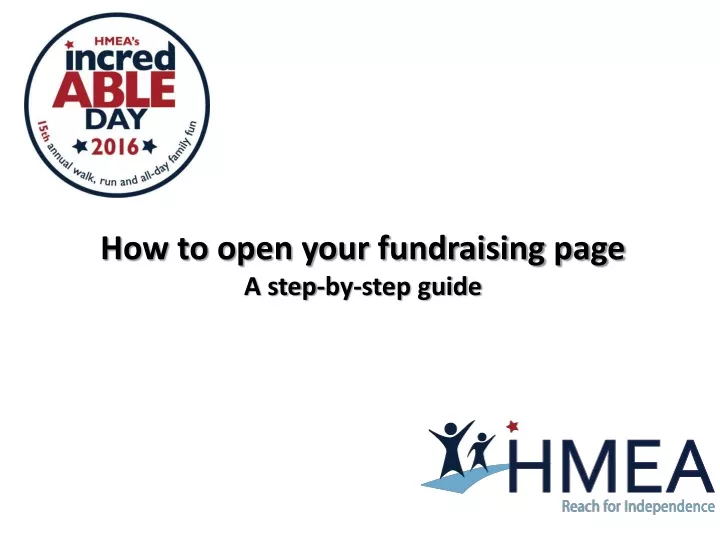 how to open your fundraising page a step by step