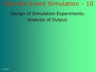 Discrete Event Simulation - 10