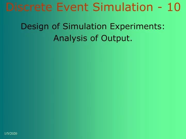 discrete event simulation 10