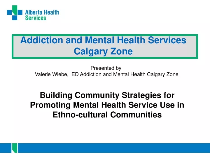 addiction and mental health services calgary zone