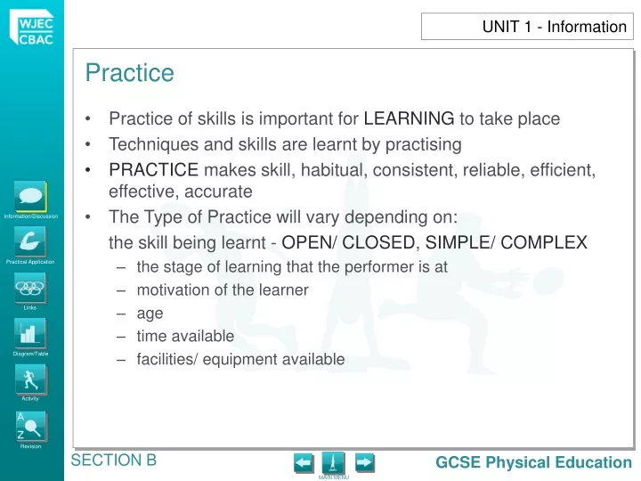 practice of skills is important for learning
