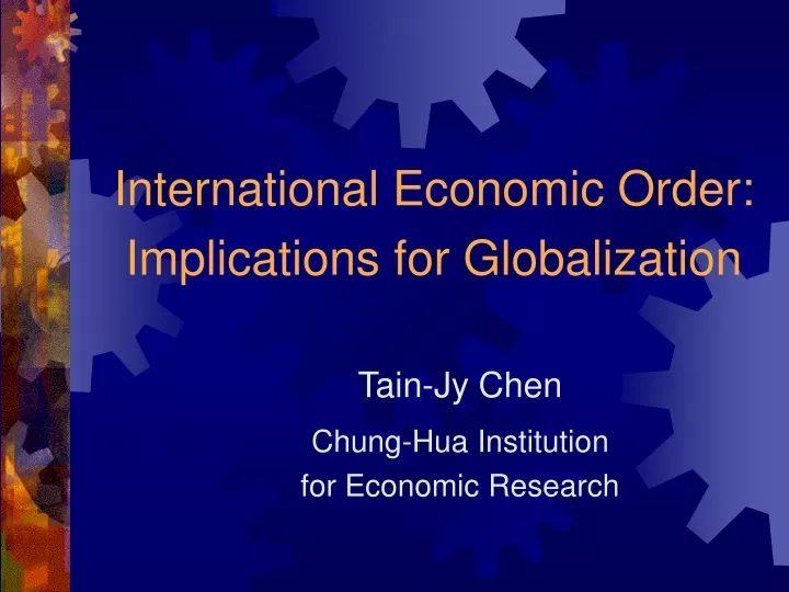 international economic order implications for globalization