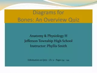 Diagrams for  Bones: An Overview Quiz