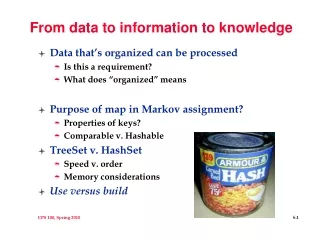 From data to information to knowledge