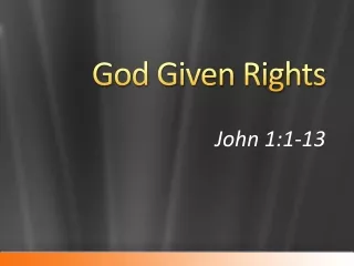 God Given Rights