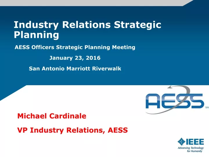 industry relations strategic planning