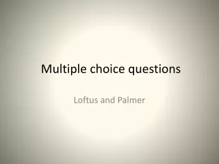Multiple choice questions